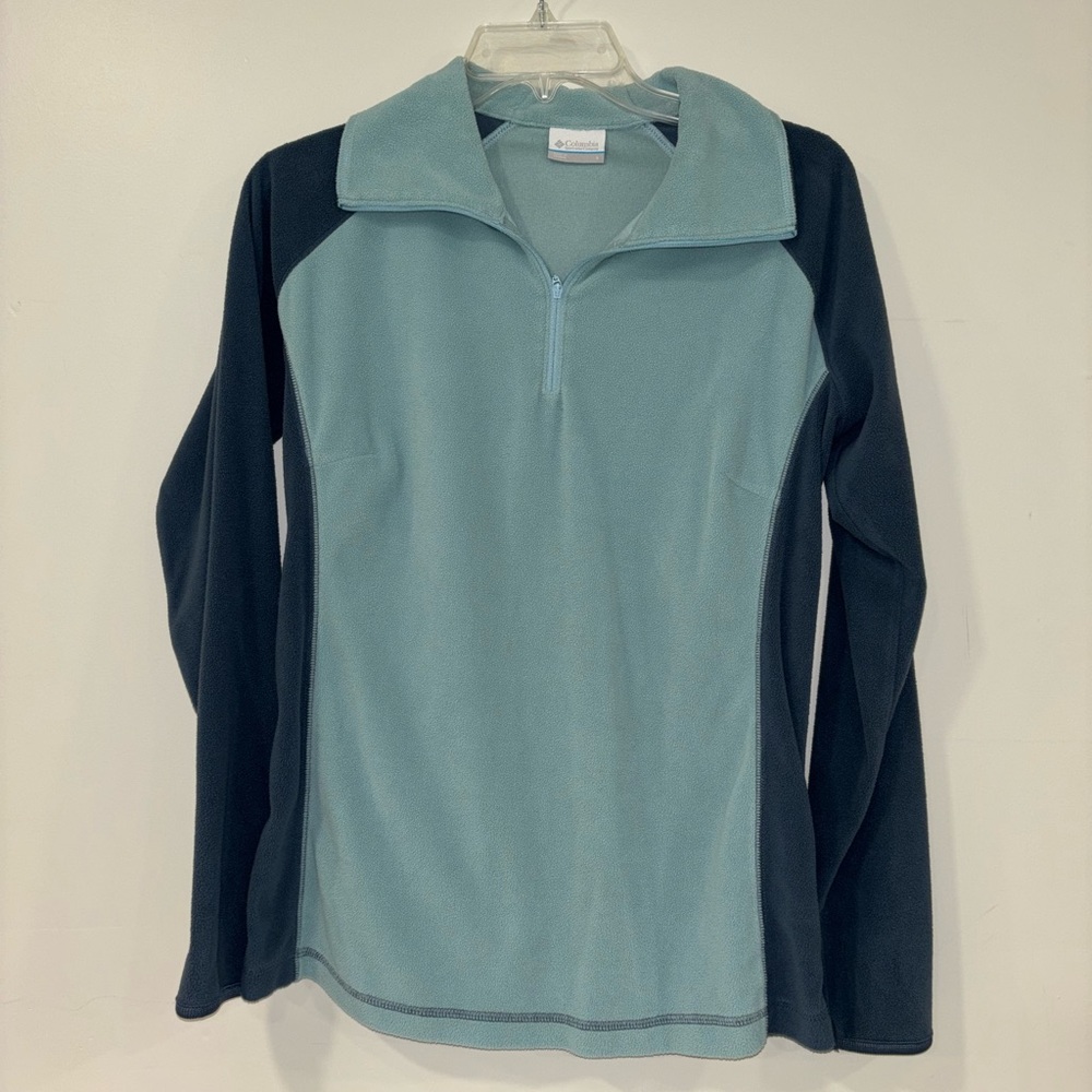 Columbia Light Blue Fleece Pullover Size Large